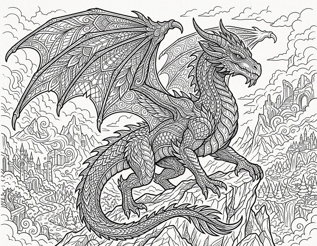 Fantasy omalovánky