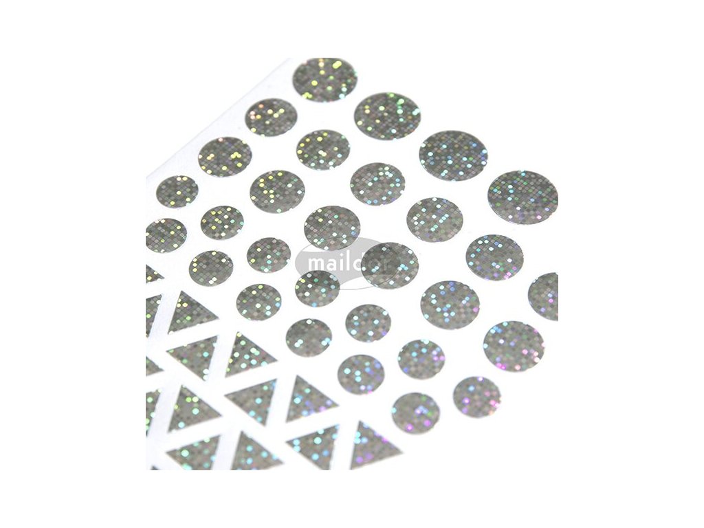 Samolepky geometrické s holografickým efektem